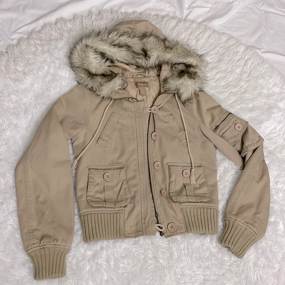 F21 - Tan/Brown Fur Coat